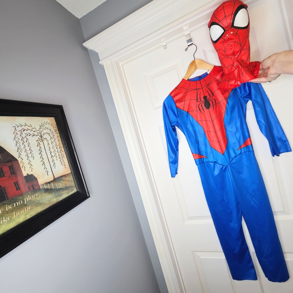 Kids Marvel Spiderman Superhero Halloween Costume Blue Red Size M